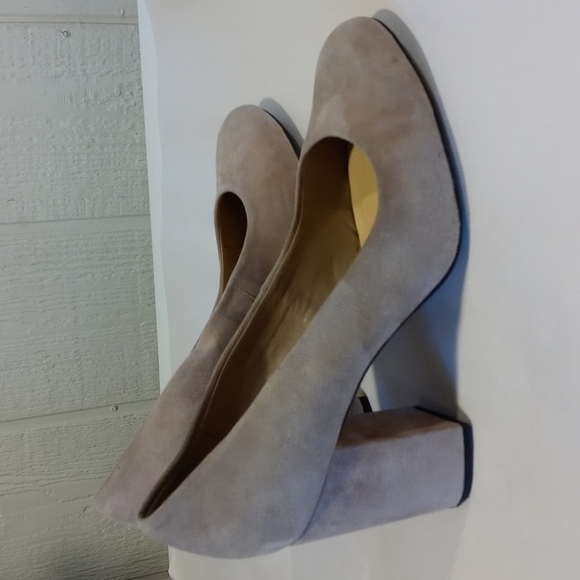 Bella Vita chunky high heel  size 10 w w beige color 3.5 inch heel leather upper - Picture 5 of 12